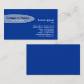 楕円 – 青 名刺 (正面/裏面)