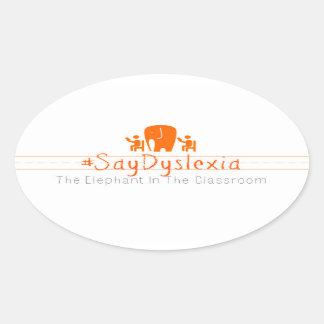 楕円#SayDyslexiaステッカー、シート4 楕円形シール