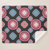 楕円gの抽象芸術を持つシームレスなパターン シェルパブランケット (正面(横))