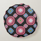 楕円gの抽象芸術を持つシームレスなパターン ラウンドクッション (裏面)