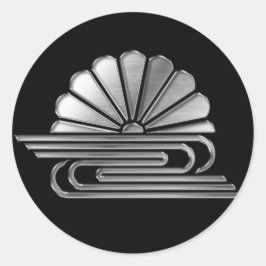 楠木氏家紋シルバークローム ラウンドシール