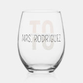 業カスタムセラピストの謝礼ギフト ステムなしワイングラス (正面)