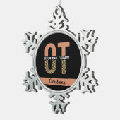 業カスタムセラピストの謝礼ギフト スノーフレークピューターオーナメント (右)