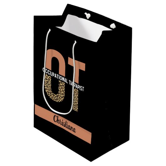 業カスタムセラピストの謝礼ギフト ミディアムペーパーバッグ (正面アングル)