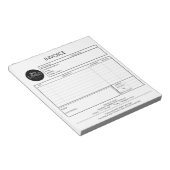 業務のカスタム最小限度の請求書テンプレート ノートパッド (アングル)