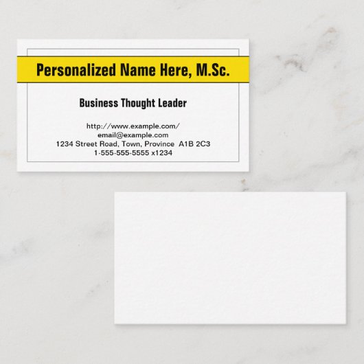 業務はっきりした主考え名刺 名刺 (正面/裏面)