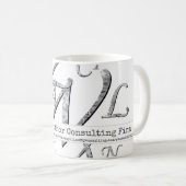 業務エレガントレタリングカスタム コーヒーマグカップ (正面右)