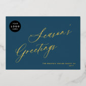 業務エレガントロゴのスクリプ企業のト 箔シーズンカード (正面)