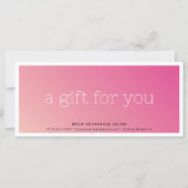 業務エレガント美しいサロンかわいらしピンクグラデーション (裏面)