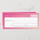 業務エレガント美しいサロンかわいらしピンクグラデーション (正面/裏面)