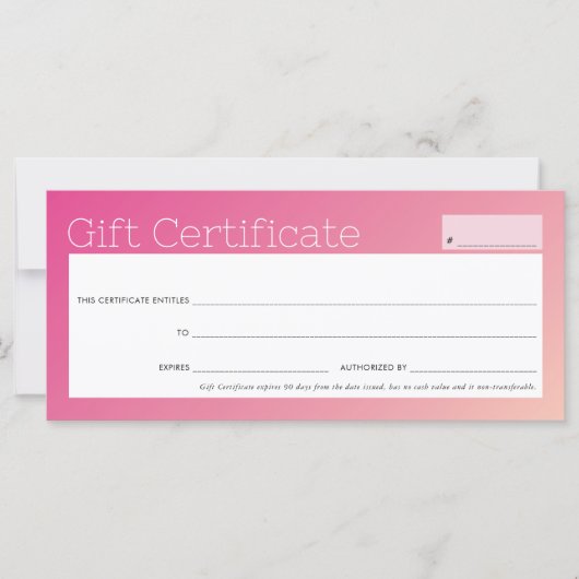 業務エレガント美しいサロンかわいらしピンクグラデーション (正面)