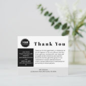 業務カスタムに対するロゴ サンキューカード (スタンド正面)