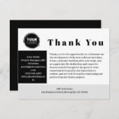 業務カスタムに対するロゴ サンキューカード (正面/裏面)