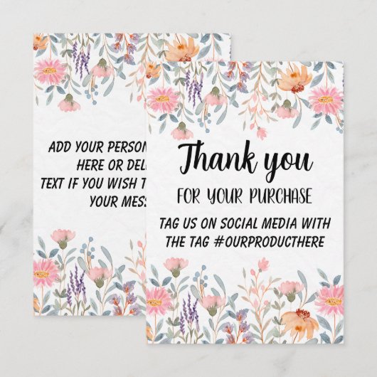 業務カスタムサンキューカード (正面/裏面)