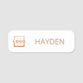 業務カスタムロゴの基本的な従業員スタッフ 名札 (正面)