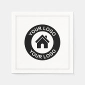 業務カスタムロゴまたは画像パーティー スタンダードカクテルナプキン (正面)