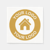 業務カスタムロゴまたは画像紙パーティー スタンダードカクテルナプキン (正面)