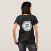 業務カスタムロゴ従業員スタッフ |背面と前面 Tシャツ (裏面フル)