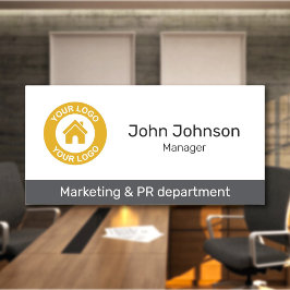 業務カスタムロゴ部門タイトル従業員 名札