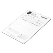 業務カスタム引用文および請求書型枠 ノートパッド (アングル)