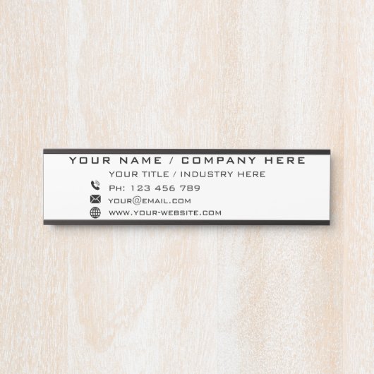 業務カスタム用扉標識会社事務所 サインプレート (正面)