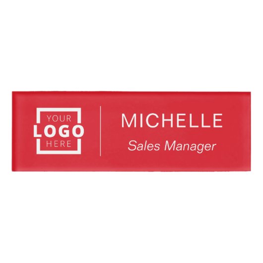 業務カスタム職員ロゴ 名札 (正面)