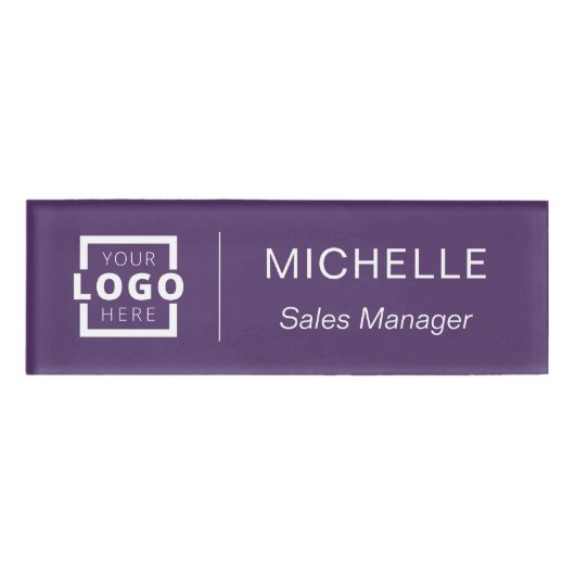 業務カスタム職員ロゴ 名札 (正面)