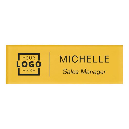 業務カスタム職員ロゴ 名札 (正面)