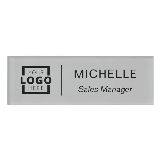 業務カスタム職員ロゴ 名札 (正面)