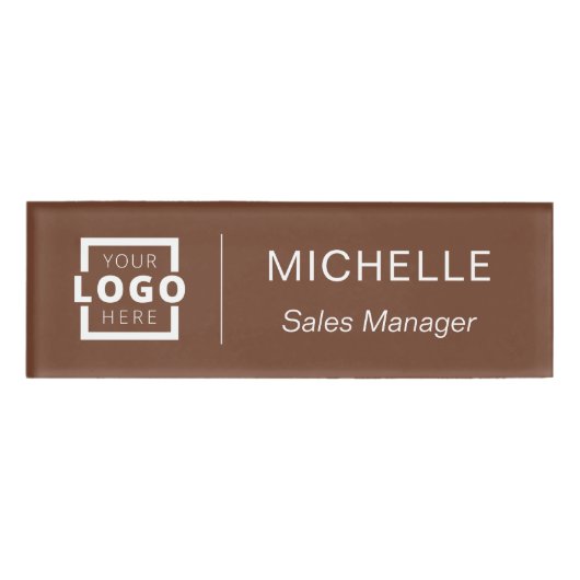 業務カスタム職員ロゴ 名札 (正面)