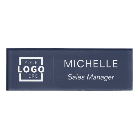 業務カスタム職員ロゴ 名札 (正面)