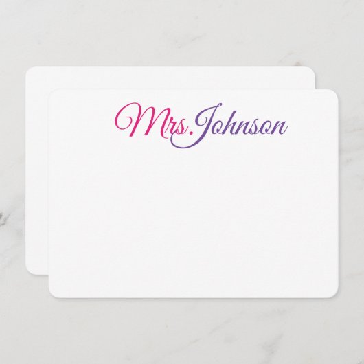 業務カラフル又は個人の注意書き ノートカード (正面/裏面)