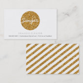 業務クールカードのスポットはっきりした金ゴールドグリッター効果 名刺 (正面/裏面)