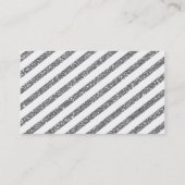 業務クールカードはっきりしたスポットシルバーグリッター効果 名刺 (裏面)