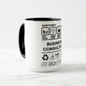 業務コンおもしろいサルタントハンドリング情報 マグカップ (正面左)
