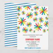 業務シンプルパーティー招待状紙吹雪 招待状 (正面/裏面)