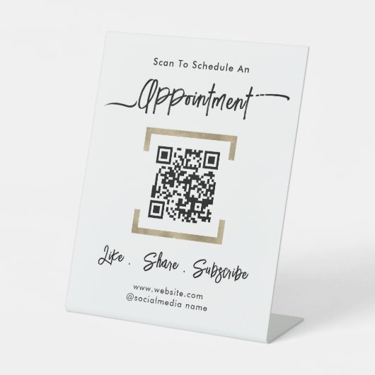 業務シンプル日程アポイントメント 台座サイン (正面)