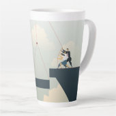 業務チームワーク カフェラテマグ (右アングル)