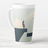 業務チームワーク カフェラテマグ (左アングル)