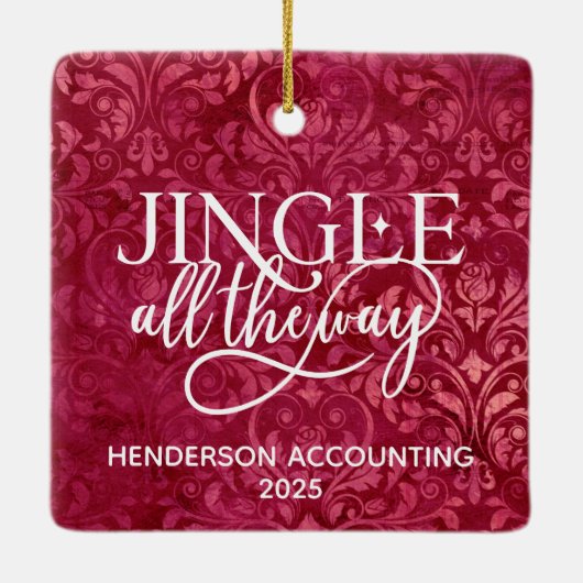 業務パーソナライズされたクリスマスオーナメント セラミックオーナメント (裏面)