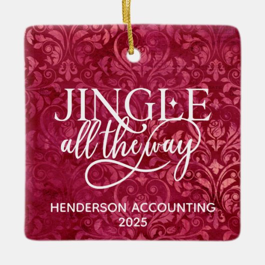 業務パーソナライズされたクリスマスオーナメント セラミックオーナメント (正面)