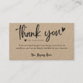 業務パーソナライズされたサンキューカードテンプレート 名刺 (正面)