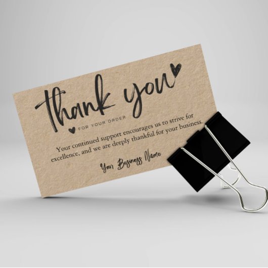 業務パーソナライズされたサンキューカードテンプレート 名刺