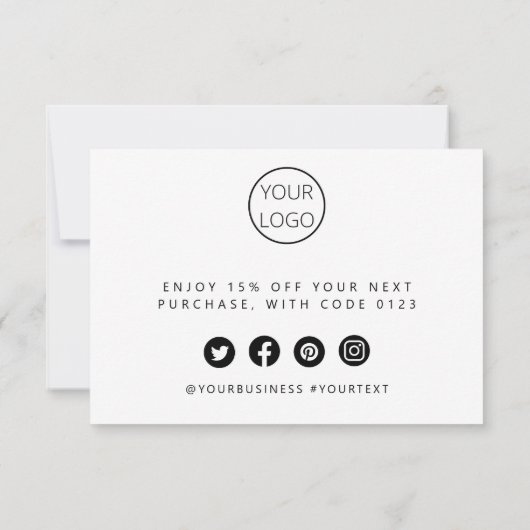 業務パーソナライズされたサンキューカード サンキューカード (裏面)