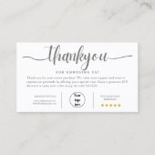 業務パーソナライズされたサンキューカード 名刺 (正面)