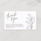 業務パーソナライズされたサンキューカード 名刺 (正面)