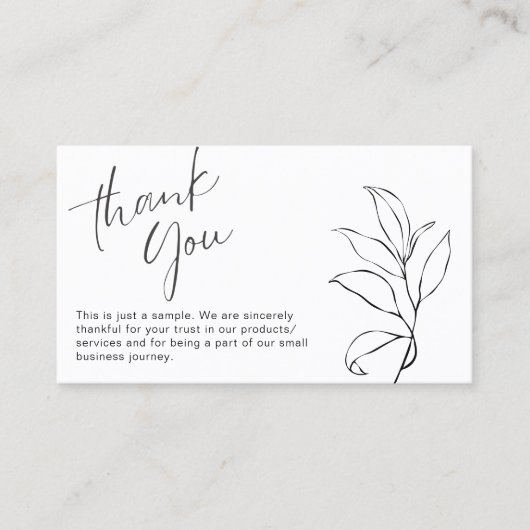 業務パーソナライズされたサンキューカード 名刺 (正面)