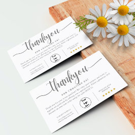 業務パーソナライズされたサンキューカード 名刺