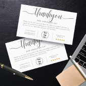 業務パーソナライズされたサンキューカード 名刺