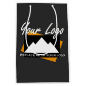 業務パーソナライズされたデザイン会社プロフェッショナル ミディアムペーパーバッグ (正面)